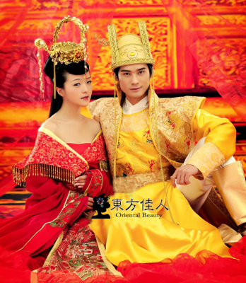 东方佳人/新款男女古装礼服/喜服凤冠霞帔唐装红嫁衣/盛世芙蓉