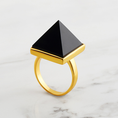 黑碧玺戒指图片