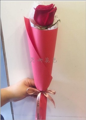 南京鲜花速递一支花包装单支花包装单支玫瑰单支康乃馨包装鲜花店
