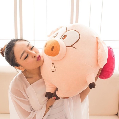 玩具小猪头抱枕三顺猪毛绒 包邮麦兜猪公仔飞天猪玩偶天使猪布娃