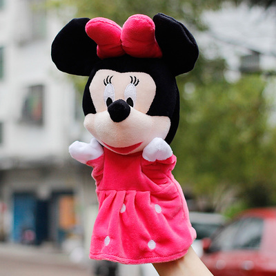新款迪士尼米妮米奇手偶 情侣米老鼠公仔手指偶 安抚玩具儿童礼物