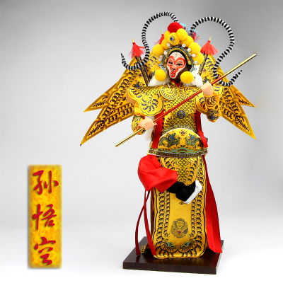 唐人坊绢人 京剧脸谱 孙悟空 中国特色摆件 送老外事出国商务礼品图片