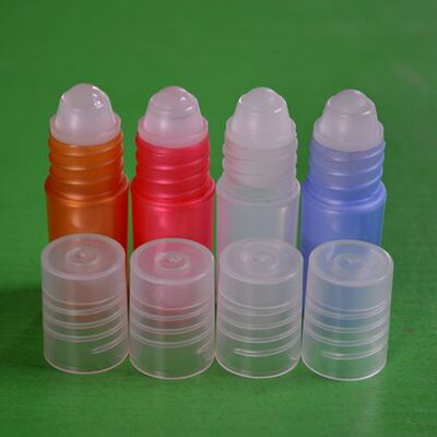 3ml滚珠瓶 多色香水塑料走珠瓶 润唇油瓶 化妆品分装空瓶(玻璃珠)