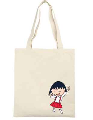 包邮韩版简约帆布袋学生书包樱桃小丸子卡通布包手提单肩环保袋