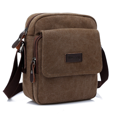 新款男士包包帆布小挎包韩版休闲单肩包男包斜挎包商务跨包潮背包