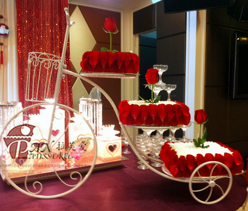 创意单车三层求婚礼庆典生日蛋糕店合肥杭州西安深圳广州重庆同城
