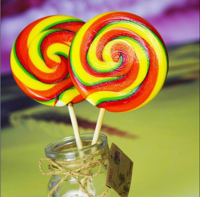 批发【甜心乐园】160g五彩波板糖功夫糖棒棒糖果生日礼物单支价