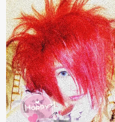 男发 新款斜刘海高温丝红色大红杀马特非主流男生个性视觉系假发