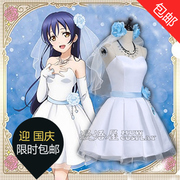 taobao agent LoveLive园田海未cos白色伴娘礼服觉醒希全员cosplay服装 漫语屋
