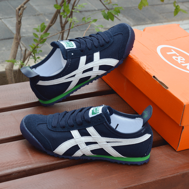 t情侣版i男女款g泰格老虎白色e运动鞋户外r休闲鞋慢跑潮流鞋帆布