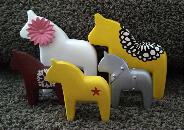 宜家装饰小木马 圣诞马zakka马拍摄道具