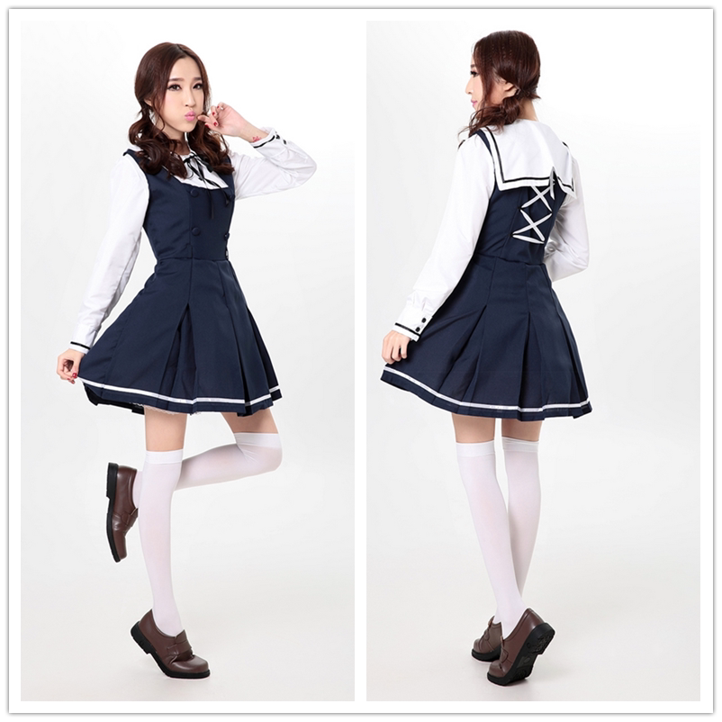 高档现货大小姐 贵族学院校服 哥特风十字架制服少女装连衣裙套装