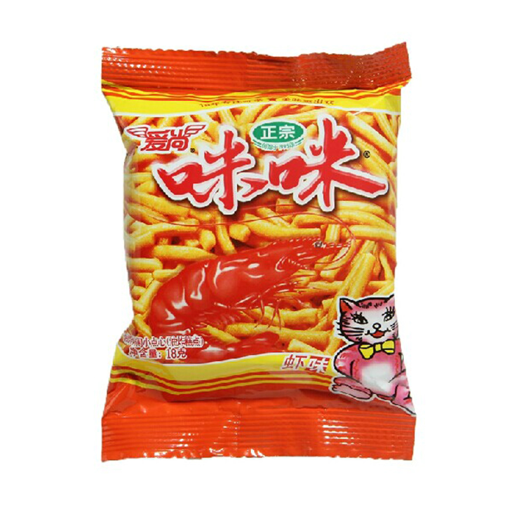 80后记忆 正宗福马马来西亚风味 爱尚咪咪虾条 上好佳虾味条1包