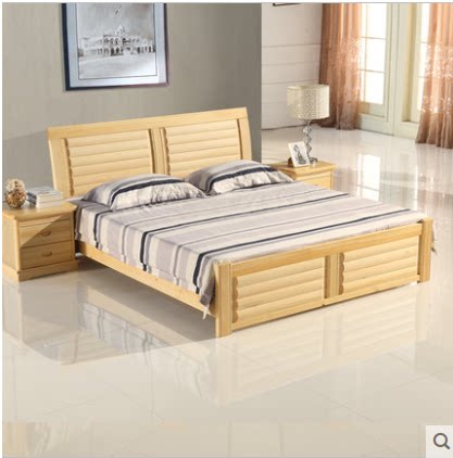 新西兰辐射松木床实木床1.8米1.5储物儿童床双人床特价苏州批发