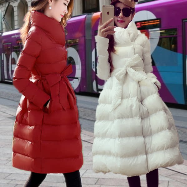【天天特价】冬最新款女收腰显瘦中长款羽绒服蓬蓬公主裙棉袄外套