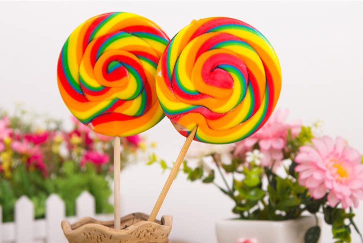 批发【甜心乐园】85g五彩波板糖功夫糖棒棒糖果生日礼物单支价