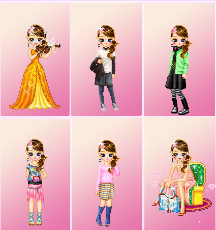 绝版qq秀女衣服 演唱会青春造型分红俏丽 诱惑直接破