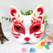 taobao agent 手绘和风日式古典手工艺猫脸狐狸面具 漫展cosplay舞会道具