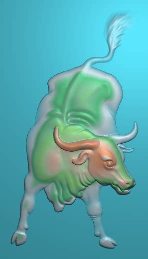 生肖牛nn1 浮雕图 精雕图 灰度图 丑牛 玉雕/石雕/木雕/牙雕