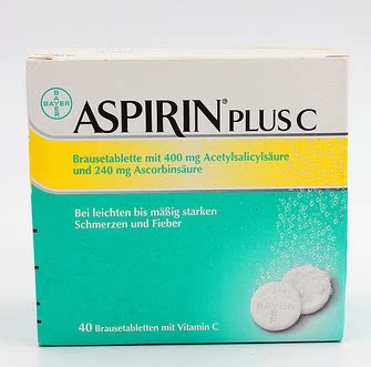 现货德国代购拜耳bayer阿司匹林aspirin维生素c泡腾片40片