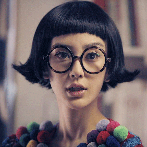 全球热恋angelababy杨颖小妹同款齐刘海外翻复古bobo头女短发假发