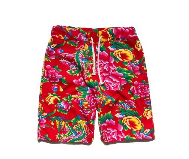 夏东北大花布男休闲裤短裤二手玫瑰民族女二人转张馨予情侣沙滩裤