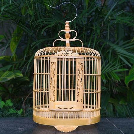 o白玉鸟笼竹制鸟笼金丝鸟绣眼红子相思文鸟等小型鸟