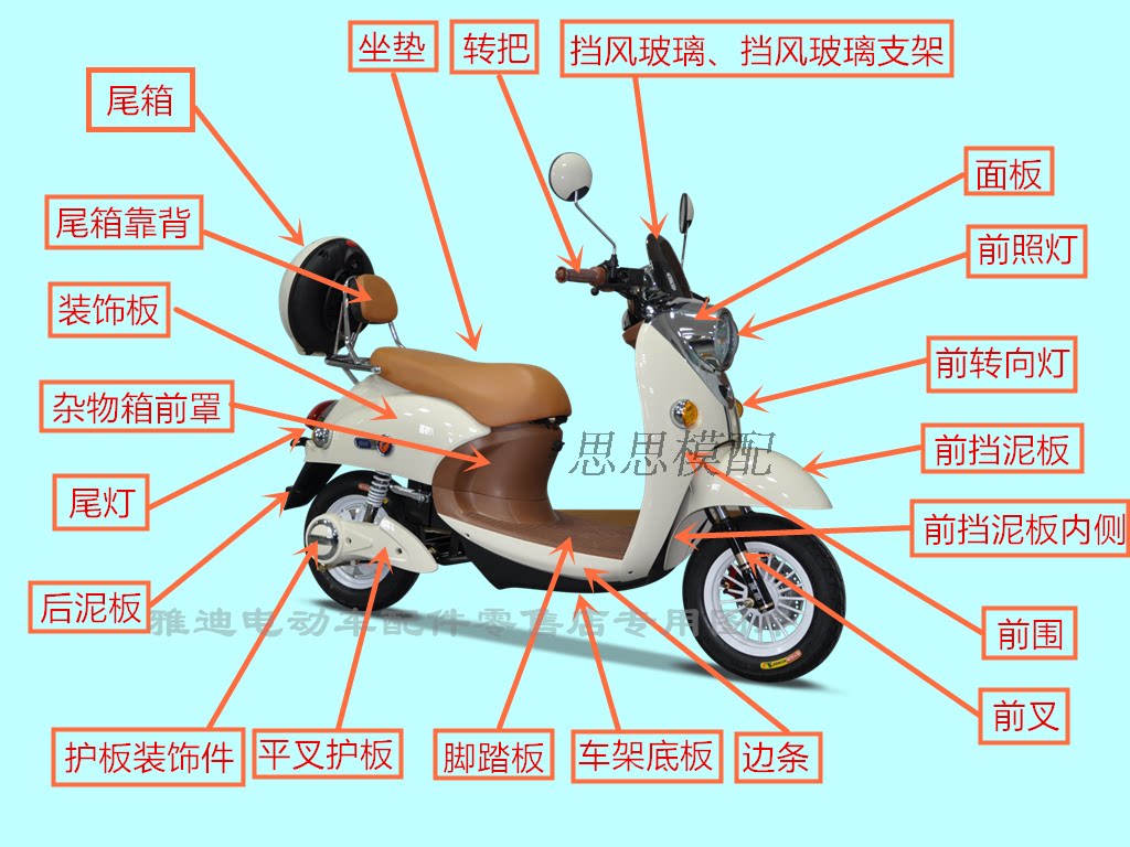 奥通佳鹰轩伟 博马boma巨科欧嘉讯鹰等电动车摩托车配套件保险杠