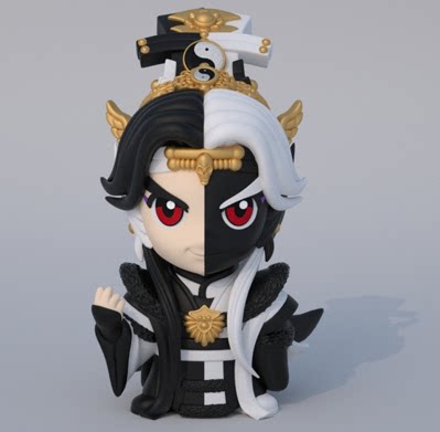 金光布袋戏群侠q版公仔-黑白郎君/藏镜人/狼主/欲星移/史艳文