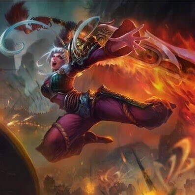 lol英雄联盟 放逐之刃 锐雯 瑞文 马年限定 替父从军花木兰皮肤