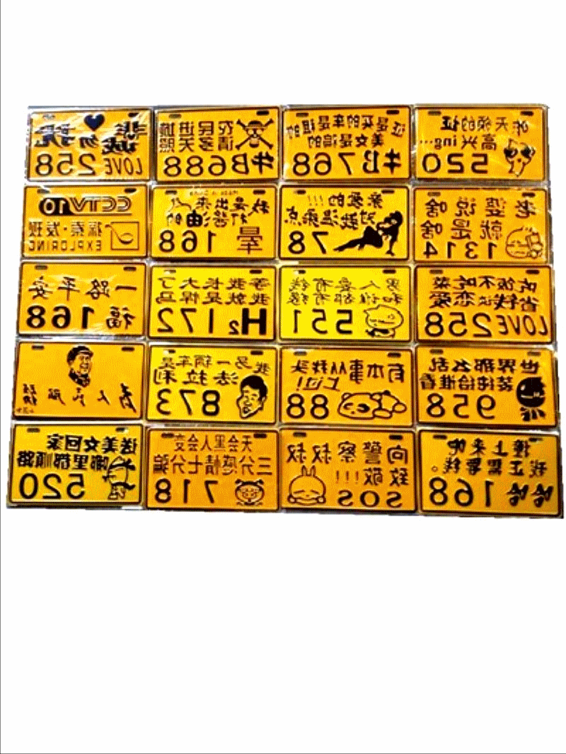 车牌装饰假牌照包邮摩托车电动车车牌 牌照改装配件后牌个性搞笑