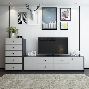 简约小户型卧室客厅家具现代电视柜五斗柜组合大容量储物收纳高柜