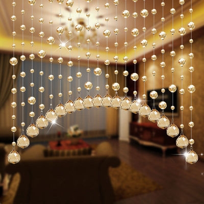 珠子diy手工串珠编织门帘过道水晶珠i帘隔断客厅卧室家用装饰帘子