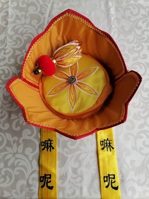软五佛帽僧帽佛帽五佛冠毗卢帽唐三藏僧帽法帽毗罗帽和尚m