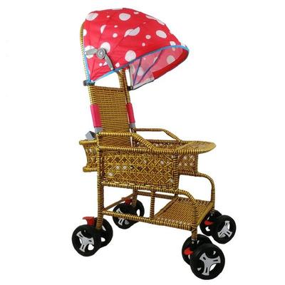 儿童竹编推车夏天坐式小r巧1-3岁竹藤车婴儿小孩宝宝轻便凉椅加m
