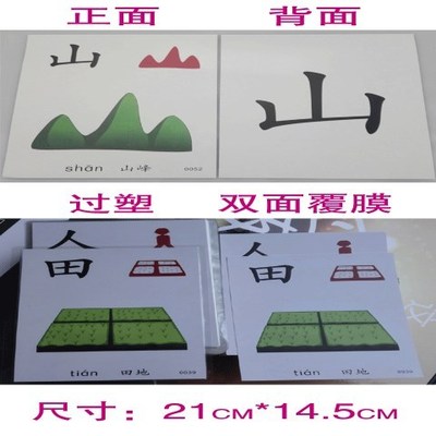 快速形象形麦田儿童识字卡片学习认知认字6册插图发音小学生m