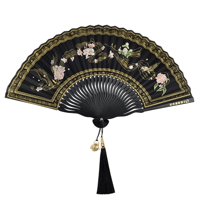 高档【中国扇博物馆】凤鸣花开折扇镂空香囊流q苏吊坠杭州文创奢