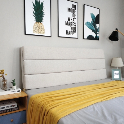 新踏踏米床床背可拆洗布艺床头靠垫木靠头罩靠软包绵2大套垫床.