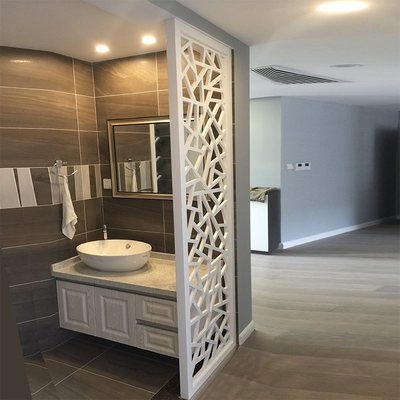 干区隔断屏风实木烤漆洗手盆镂空雕花板装饰花格卫生间z门口通花