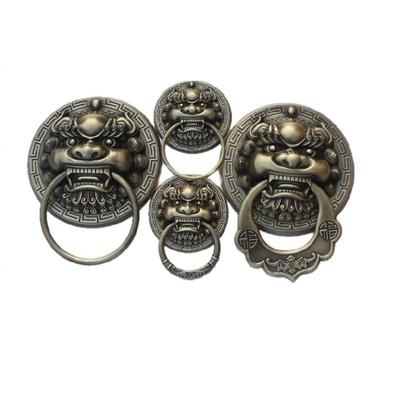 铜狮子家用把手门上复古木门配饰狮头配件中式r仿古对开大门门环