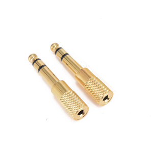 包邮声卡6.5转3.5转接头无线麦克风话筒转换插头公转母6.z35音频