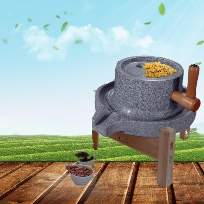 石磨豆浆麻石磨麻磨豆机磨粉w机手动di磨y家用磨芝盘石磨手摇