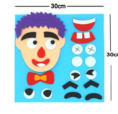 幼儿园手工区域认识五官儿童z手工不织布玩教具操作材料包玩具