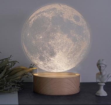 悬浮月球灯揽月平衡灯床头小v夜灯3d创意礼物礼品悬空装饰网红台