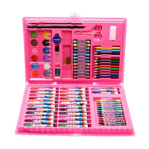 k86件儿童绘画套装小学生美术学习f用品蜡彩笔水笔画画工具孩子礼
