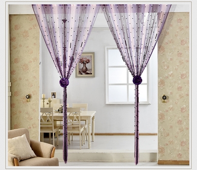 韩式水晶珠线帘门帘珠帘s挂帘隔断玄关装饰成品卧室婚庆帘成品流
