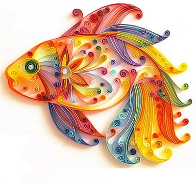 儿童手工线稿图材料包p折纸卷纸花衍纸套装衍纸画底稿黏贴画艺术