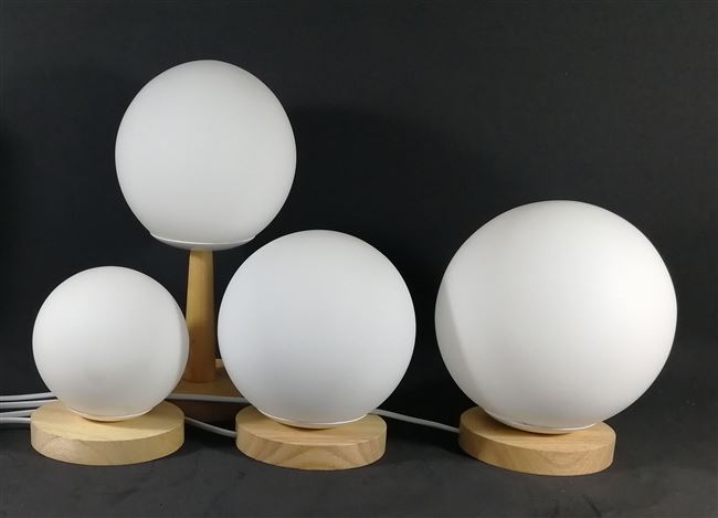 新品磨白玻璃圆i球形灯罩单口奶砂配件外壳床头台灯台吊吸顶和柔