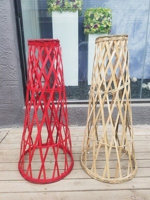 个起发花店大直桶藤编竹编 用品架子盖子子开业o花篮竹篮 20编织