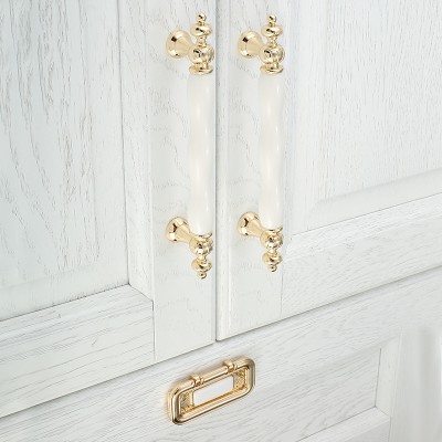 帝罗衣柜门陶瓷拉手欧式白色橱柜门把手抽屉现代简v约厨柜子手柄